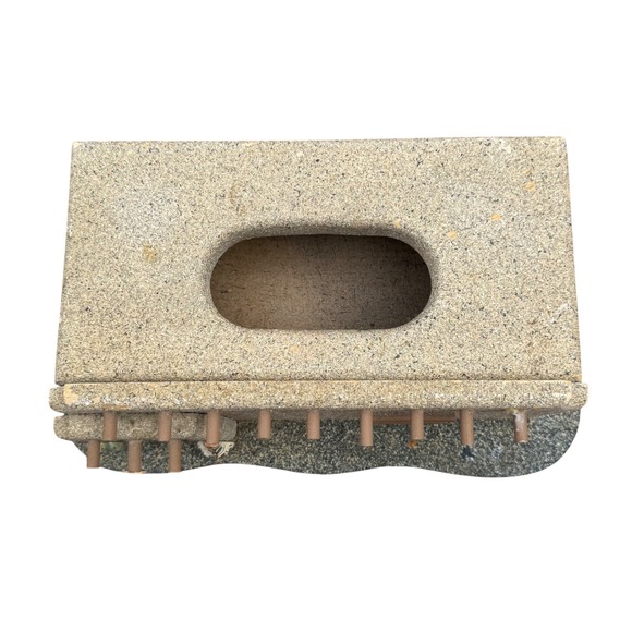 Other - Vintage Tissue Box Stone House Diorama Display Shelf Decor‎ Cottagecore